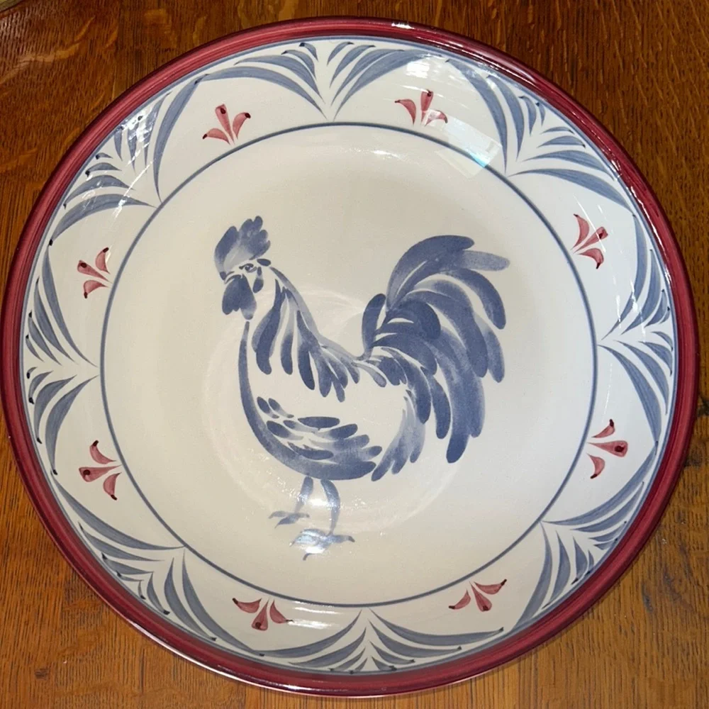 Williams Sonoma Rooster Pasta Serving Bowl